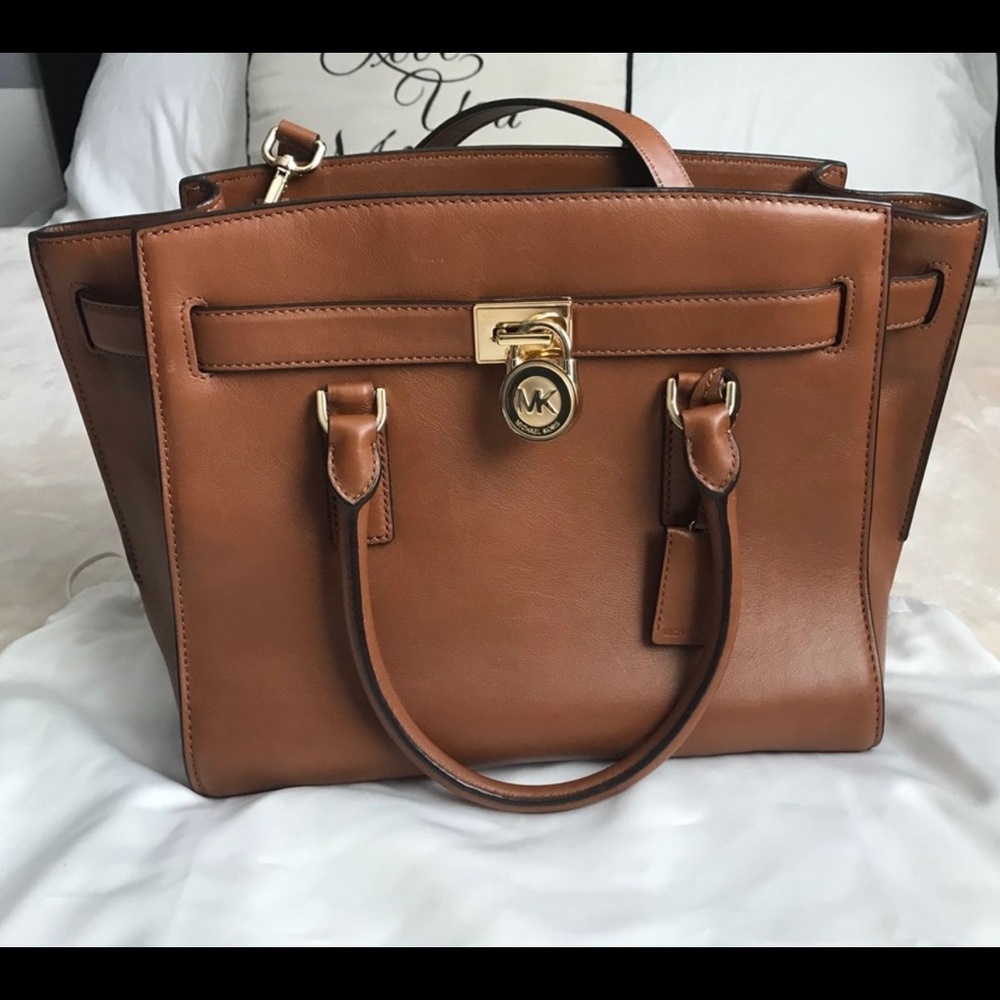 Michael Kors tan leather bag
